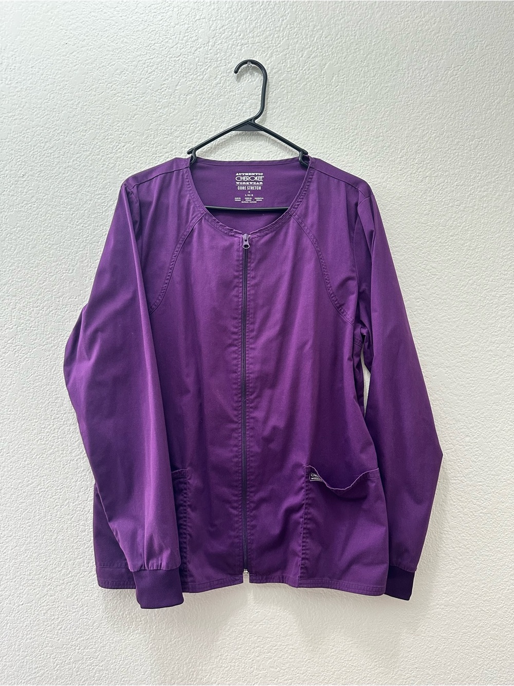 Cherokee Purple Zip-Up Women's Scrub Jacket